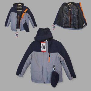 Gerry 3 in 1 Winter Snow Casual Coat Hooded   Jacket  Gray Kids Boys M 10-12 NEW